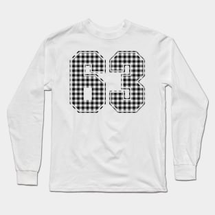 Plaid Number - 63 - Dark Long Sleeve T-Shirt